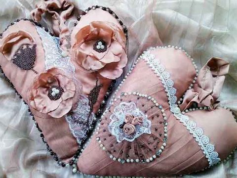 осеннее украшение из ткани